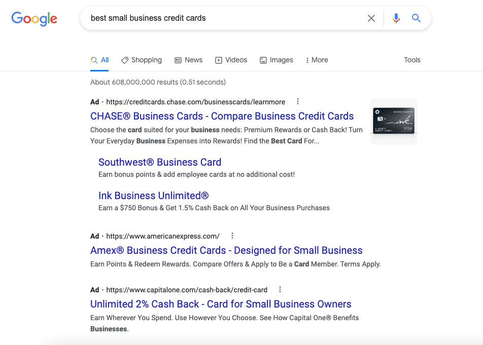 Paid ads on Google