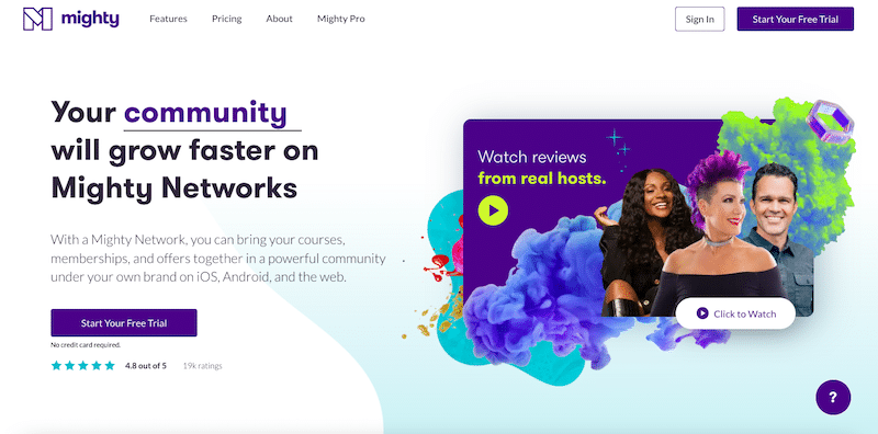 Mighty Networks Homepage